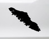 Vancouver Island BC Vinyl Decal – Tofino Ucluelet Pacific Coast Canada Sticker with painted-on look, available in sizes 4x3 to 30x22.5 inches