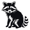 Raccoon Sitting Vinyl Decal Sticker – Woodland Animal – Forest Wildlife Car Window Laptop Décor
