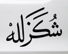 Shukr Lillah Arabic Calligraphy Vinyl Decal – Thanks Be to God – Islamic Faith Design with Painted-On Look