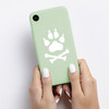 Dog Wolf Paw and Crossed Bones vinyl decal featuring a stylized paw print over crossed bones, symbolizing loyalty and wild strength