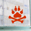 Dog Paw with Crossed Bones V2 vinyl decal featuring a paw print above crossed bones, symbolizing loyalty and wild strength