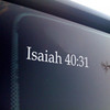 Isaiah 40:31 Bible verse reference vinyl decal in minimalist Christian scripture design