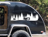 Vinyl decal of Bigfoot and alien walking hand in hand in the forest - cryptid and UFO themed design