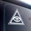 Eye of Providence vinyl decal with all seeing eye symbol in esoteric triangular design