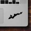 Fishers Island New York outline vinyl decal Long Island Sound coastal map sticker