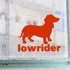 Dachshund lowrider vinyl decal funny doxie dog car window sticker
