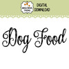 Dog food SVG vinyl cut file designed for pet supply storage labels and home organization