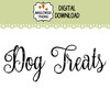 Dog treats SVG vinyl cut file designed for pet supply storage labels and home organization