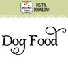 Dog food SVG vinyl cut file designed for pet supply storage labels and home organization