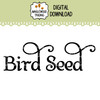 Bird seed SVG vinyl cut file designed for pet and outdoor storage labels and home organization