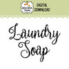 Laundry soap SVG vinyl cut file designed for laundry room labels and cleaning supply organization