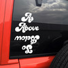 As Above So Below vinyl decal showing bold hermetic phrase text in a clean high-contrast design on white background