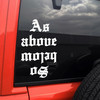 As Above So Below SVG showing bold hermetic phrase text in a clean high-contrast black design on a white background