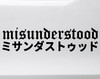 Misunderstood katakana vinyl decal inspired by JDM automotive culture and minimalist Japanese typography styling