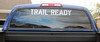 Trail Ready windshield or hood side vinyl sticker decal banner applied to vehicle glass