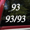 93 and 93/93 Thelema vinyl sticker decal set featuring sacred symbolic numbers in minimalist typography
