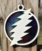 Grateful Dead Inspired Bolt Tie Dye Hanging Ornament MDF Acrylic Psychedelic Suncatcher