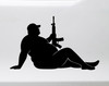 Mudflap fatman rifle vinyl sticker decal available as single or mirrored pair truck graphic