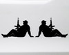 Mudflap fatman rifle vinyl sticker decal available as single or mirrored pair truck graphic