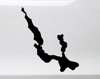Walloon Lake Michigan outline vinyl sticker decal waterproof Up North cottage shoreline design cut from solid vinyl