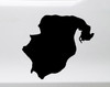 Lake Chippewa Wisconsin outline vinyl sticker decal waterproof Northwoods shoreline design cut from solid vinyl