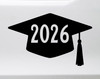 Graduation Cap 2026 vinyl sticker decal waterproof class celebration design cut from solid vinyl
