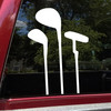Golf Clubs putter driver iron vinyl sticker decal waterproof silhouette design cut from solid vinyl