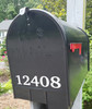 Classic HOA mailbox address numbers Charter vinyl sticker decal waterproof sizes 1 to 10 inches maximum 12 characters