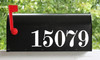 Elegant Scotch Modern serif HOA mailbox address numbers vinyl sticker decal waterproof sizes 1 to 10 inches maximum 12 characters