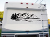 Lake mountain scene vinyl decal for RV camper trailer wilderness landscape