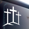 Calvary Crosses Christian three cross faith vinyl sticker decal window symbol