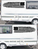 mirrored pair of distressed american flag matte black vinyl sticker decal long truck rv camper trailer