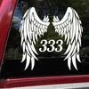 angel wings 333 vinyl sticker decal spiritual numerology winged design