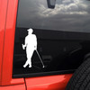 golfer beer silhouette vinyl sticker decal funny golf drinking cart design