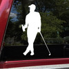 golfer beer silhouette vinyl sticker decal funny golf drinking cart design