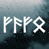 FAFO Futhark runes vinyl sticker decal with bold angular rune lettering inspired by Viking Norse and Celtic design