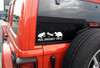 FDT frog dragonfly turtle vinyl sticker decal applied to car window showing wildlife silhouette nature design