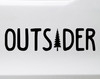 outsider pine tree vinyl sticker decal applied to car window showing camping hiking outdoor nature design