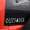 outsider pine tree vinyl sticker decal applied to car window showing camping hiking outdoor nature design