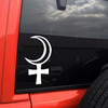 selene astrology symbol vinyl sticker decal with celestial moon goddess inspired lunar mystical design