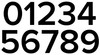large Proxima Nova vinyl storefront numbers applied to modern business window with geometric minimalist typography