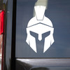 spartan helmet vinyl sticker decal featuring ancient Greek warrior hoplite inspired silhouette design