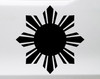philippine sun vinyl sticker decal featuring Filipino heritage and Pilipinas inspired symbolic artwork