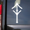tyr algiz strength protection bindrune vinyl sticker decal featuring Norse Viking rune symbolism associated with courage and resilience