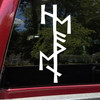 heathen bind rune vinyl sticker decal featuring Norse Viking Elder Futhark runic symbolism and Nordic heritage design
