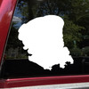 mille lacs lake minnesota outline vinyl sticker decal featuring the shoreline shape of a famous central minnesota fishing boating and cabin destination