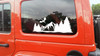 mountain dragon vinyl sticker decal featuring a flying dragon above rugged mountain peaks and pine forests designed for rvs campers travel trailers and teardrop campers