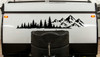 Mountain Forest vinyl decal featuring a panoramic mountain range and evergreen trees for RVs, campers, trucks, SUVs, travel trailers, vans, and overland vehicles.