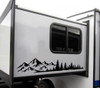 Mountain Forest vinyl decal featuring a panoramic mountain range and evergreen trees for RVs, campers, trucks, SUVs, travel trailers, vans, and overland vehicles.