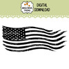 Distressed American Flag SVG with weathered stars and stripes for laser and CNC cutting